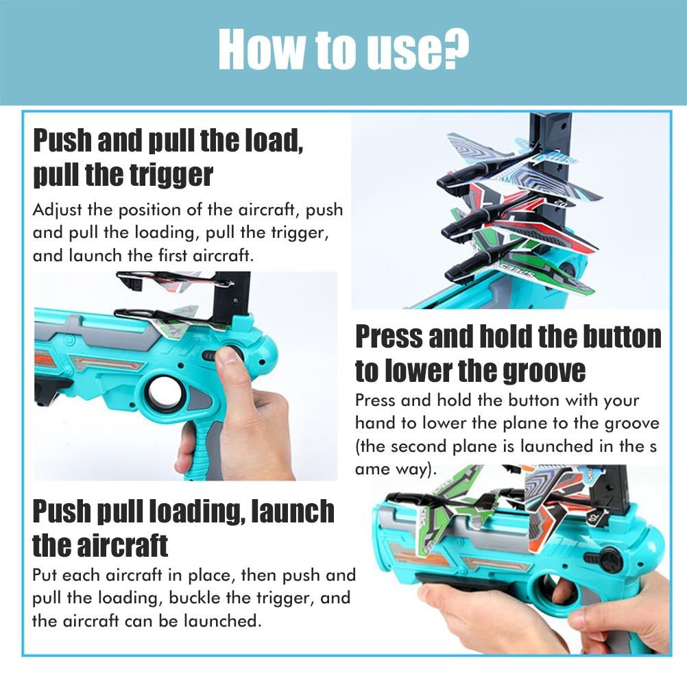 Aircraft Shooter – Foam Plane Launcher for Kids & Adults-Toyfetti