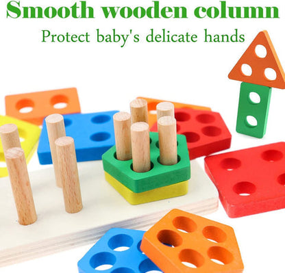 Montessori Shape Sorter – Bright Blocks for Little Hands & Growing Minds!