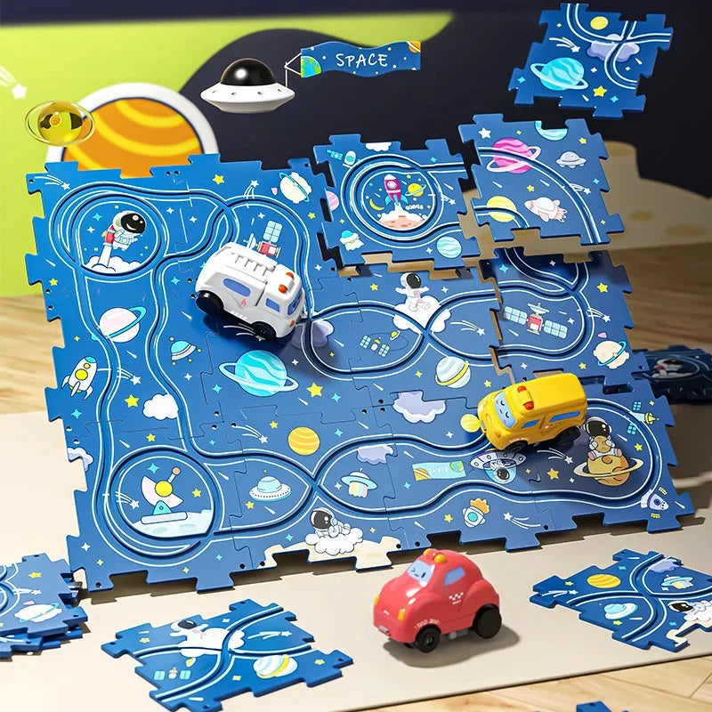 Build-Your-Own Car Puzzle Track – Electric Vehicle Puzzle Adventure