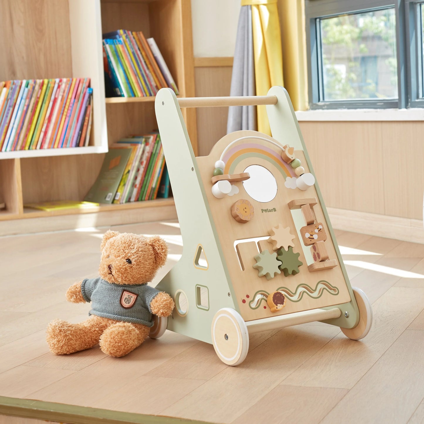 Wooden Educational Walker – Green PolarB Collection