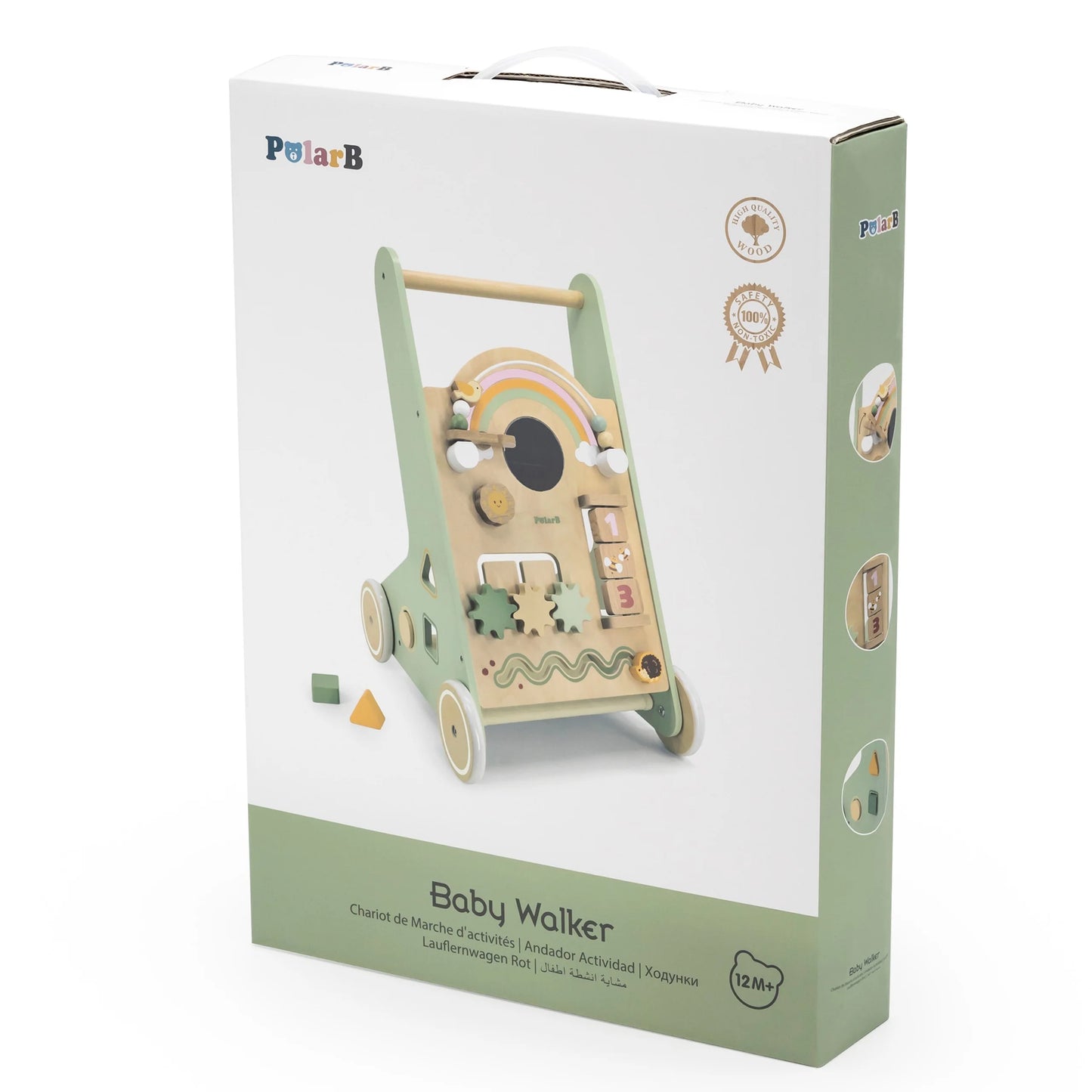 Wooden Educational Walker – Green PolarB Collection